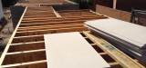 Joists laid and boards prepared for use